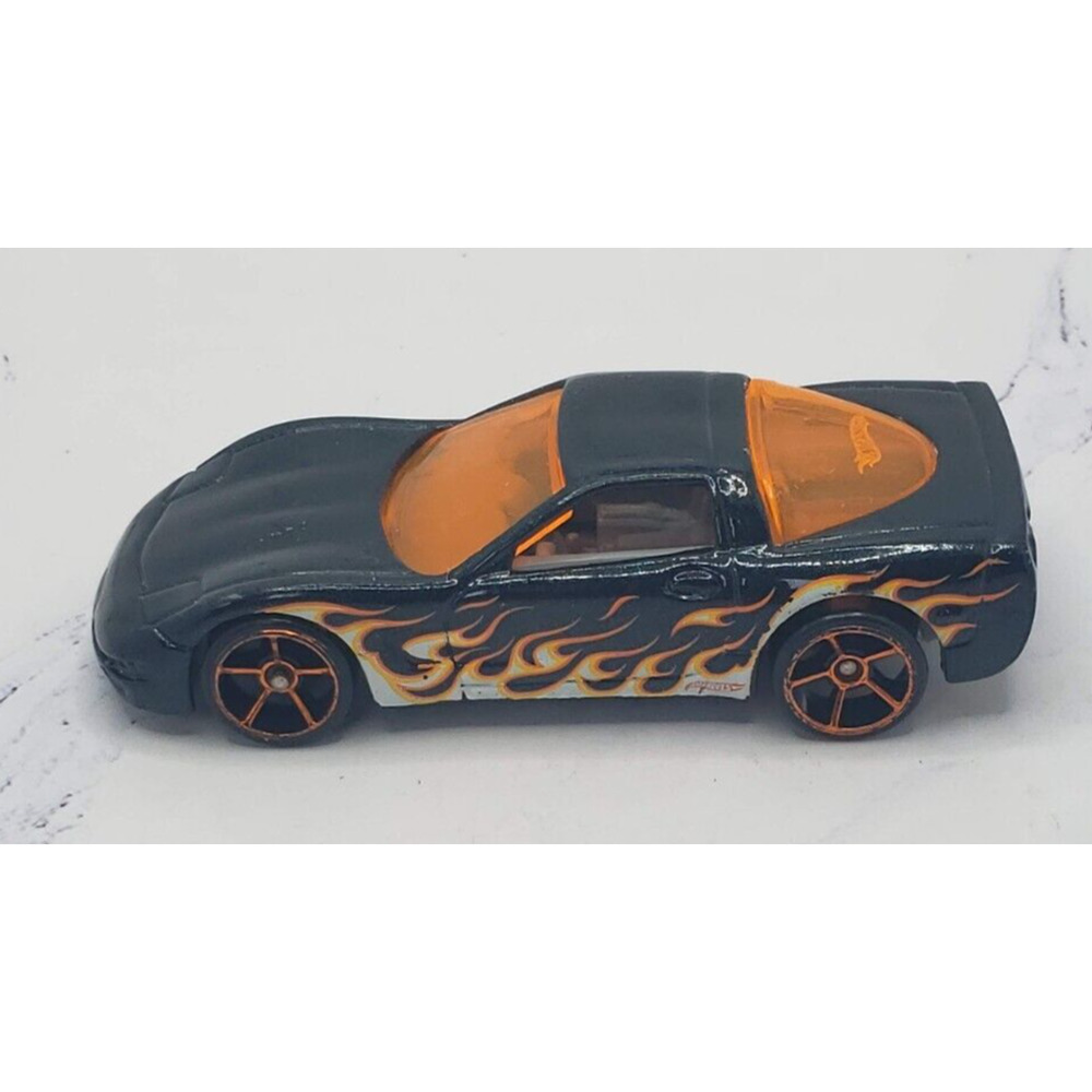 Hot Wheels 2012 Heat Fleet '97 Corvette Blue With Dark Gold 5 Spoke Wheels